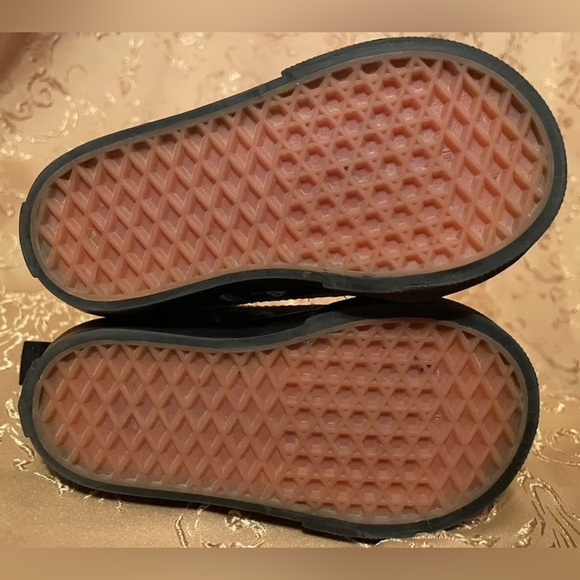 VANS Old Skool Lightning Black/Blue Elastic Slip-On Sneakers Kids Size 5t NWOB - Picture 8 of 8